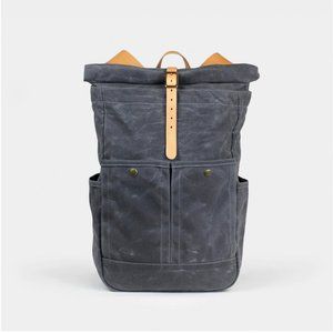 Winter Session Waxed Canvas Roll Top Backpack